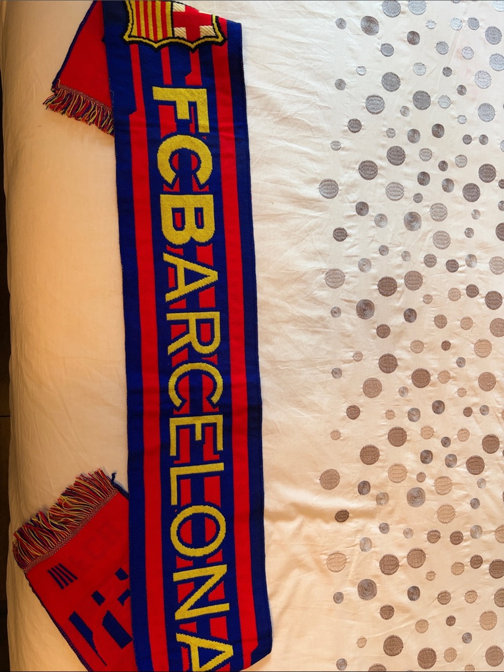 FC Barcelona Knit Supporter Scarf - Blue & Red with Yellow